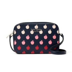 New Kate Spade Staci Orchard Toss Print Camera bag Blazer Blue